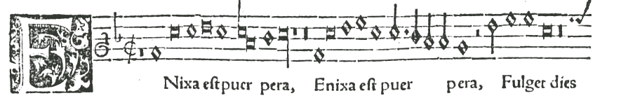 Detail from the opening of Enixa est puerpera